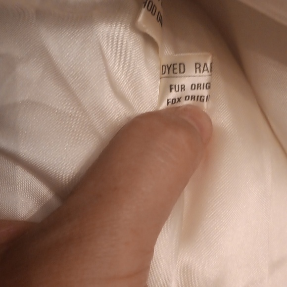 Luxurious Cream Rabbit  Fur Coat Size Medium - Picture 7 of 13